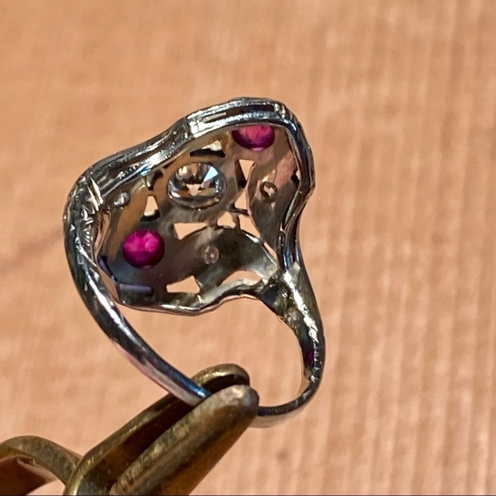 18k DIAMOND RUBY RING 6 - Picture 10 of 15